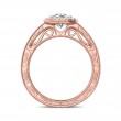 FlyerFit® 18K Pink Gold Vintage Engagement Ring