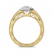 FlyerFit® 14K Yellow and 14K White Gold Vintage Engagement Ring