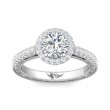 FlyerFit® 18K White Gold Vintage Engagement Ring