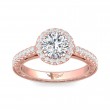 FlyerFit® 14K Pink Gold Vintage Engagement Ring