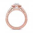 FlyerFit® 14K Pink Gold Vintage Engagement Ring