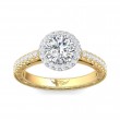 FlyerFit® 14K Yellow and 14K White Gold Vintage Engagement Ring