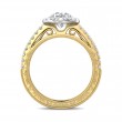 FlyerFit® 14K Yellow and 14K White Gold Vintage Engagement Ring