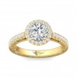 FlyerFit® 18K Yellow Gold Vintage Engagement Ring