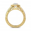 FlyerFit® 18K Yellow Gold Vintage Engagement Ring