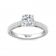 FlyerFit® 18K White Gold Micropave Engagement Ring