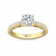 FlyerFit® 14K Yellow Gold Micropave Engagement Ring