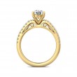 FlyerFit® 14K Yellow Gold Micropave Engagement Ring