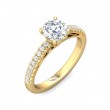 FlyerFit® 14K Yellow Gold Micropave Engagement Ring