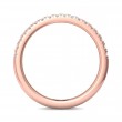 FlyerFit® 14K Pink Gold Micropave Cutdown Wedding Band