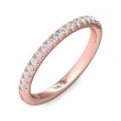 FlyerFit® 14K Pink Gold Micropave Cutdown Wedding Band