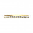 FlyerFit® 18K Yellow Gold Micropave Cutdown Wedding Band