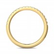 FlyerFit® 18K Yellow Gold Micropave Cutdown Wedding Band