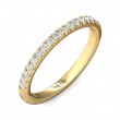 FlyerFit® 18K Yellow Gold Micropave Cutdown Wedding Band