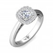 FlyerFit® 18K White Gold Solitaire Engagement Ring