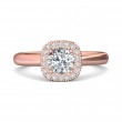 FlyerFit® 14K Pink Gold Solitaire Engagement Ring