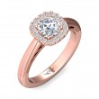 FlyerFit® 14K Pink Gold Solitaire Engagement Ring