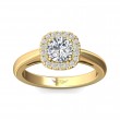 FlyerFit® 14K Yellow Gold Solitaire Engagement Ring