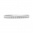 FlyerFit® Platinum Micropave Cutdown Wedding Band