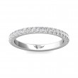 FlyerFit® Platinum Micropave Cutdown Wedding Band