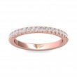 FlyerFit® 14K Pink Gold Micropave Cutdown Wedding Band