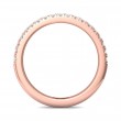 FlyerFit® 14K Pink Gold Micropave Cutdown Wedding Band