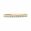 FlyerFit® 18K Yellow Gold Micropave Cutdown Wedding Band