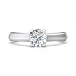 FlyerFit® 14K White Gold Solitaire Engagement Ring