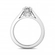 FlyerFit® 14K White Gold Solitaire Engagement Ring