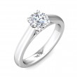 FlyerFit® 14K White Gold Solitaire Engagement Ring