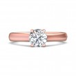 FlyerFit® 14K Pink Gold Solitaire Engagement Ring