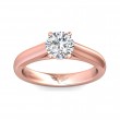 FlyerFit® 14K Pink Gold Solitaire Engagement Ring