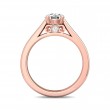 FlyerFit® 14K Pink Gold Solitaire Engagement Ring