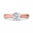 FlyerFit® 14K Pink Gold Shank And White Gold Top Solitaire Engagement Ring