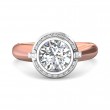 FlyerFit® 14K Pink Gold Shank And White Gold Top Encore Engagement Ring