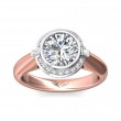 FlyerFit® 14K Pink Gold Shank And White Gold Top Encore Engagement Ring