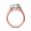 FlyerFit® 14K Pink Gold Shank And White Gold Top Encore Engagement Ring