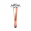 FlyerFit® 14K Pink Gold Shank And White Gold Top Encore Engagement Ring