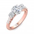 FlyerFit® 14K Pink Gold Shank And White Gold Top Encore Engagement Ring