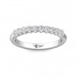 FlyerFit® Platinum Shared Prong Wedding Band