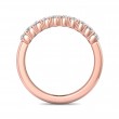 FlyerFit® 14K Pink Gold Shared Prong Wedding Band