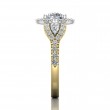 FlyerFit® 18K Yellow Gold Shank And White Gold Top Encore Engagement Ring