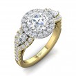 FlyerFit® 18K Yellow Gold Shank And White Gold Top Encore Engagement Ring