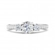 FlyerFit® Platinum Three Stone Engagement Ring