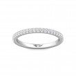 FlyerFit® 18K White Gold Micropave Cutdown Wedding Band