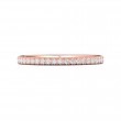 FlyerFit® 18K Pink Gold Micropave Cutdown Wedding Band