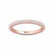 FlyerFit® 18K Pink Gold Micropave Cutdown Wedding Band