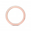 FlyerFit® 18K Pink Gold Micropave Cutdown Wedding Band