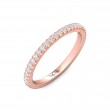 FlyerFit® 18K Pink Gold Micropave Cutdown Wedding Band