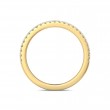 FlyerFit® 14K Yellow Gold Micropave Cutdown Wedding Band